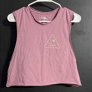 Alotico Cropped Mauve Pura Vida Costa Rica Muscle Tee Size: L